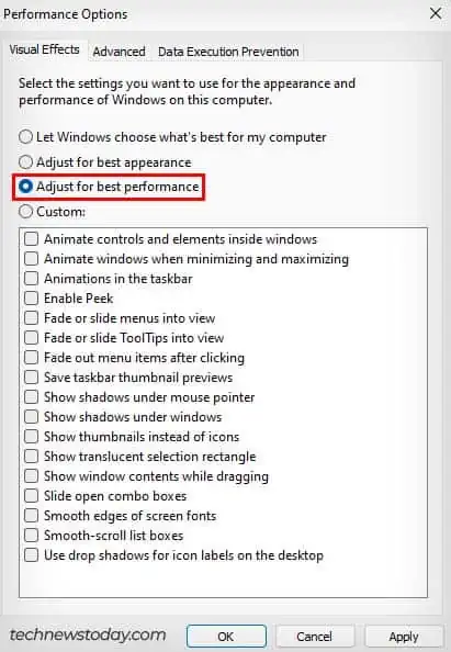 17 Expert Tips to Make Windows 11 Faster 14 performance-options-adjust-for-best-performance