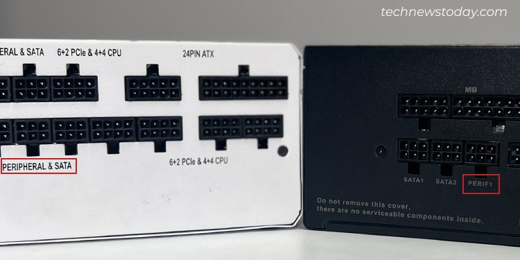 perif and perif and sata in two psu