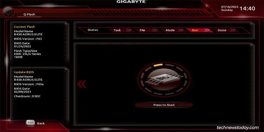 How To Update Gigabyte Motherboard BIOS 11 press-to-start-gigabyte-bios-update