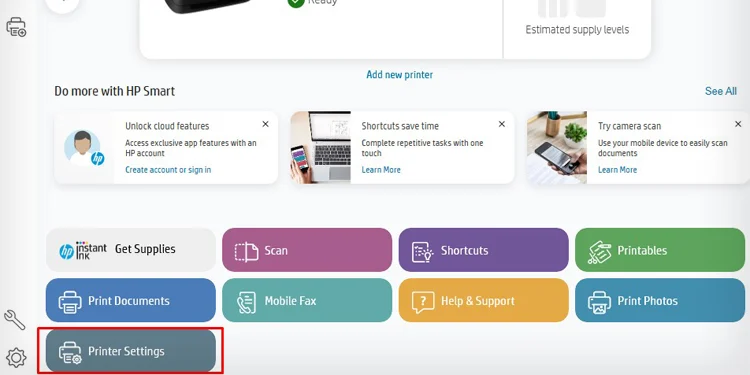 printer-settings-tab-on-hp-smart