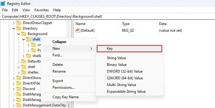 registry-editor-classes-root-directory-background-shell-new-key