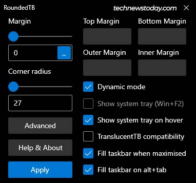 roundedtb settings