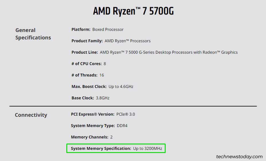 How To Enable XMP In Gigabyte BIOS 1 ryzen 7 5700g memory specification