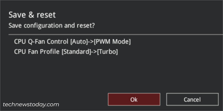 save and reset cpu fan control