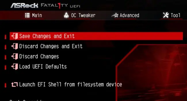 save-changes-and-exit-in-asrock-bios