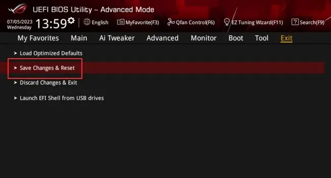 save-changes-and-reset-option-in-asus-bios