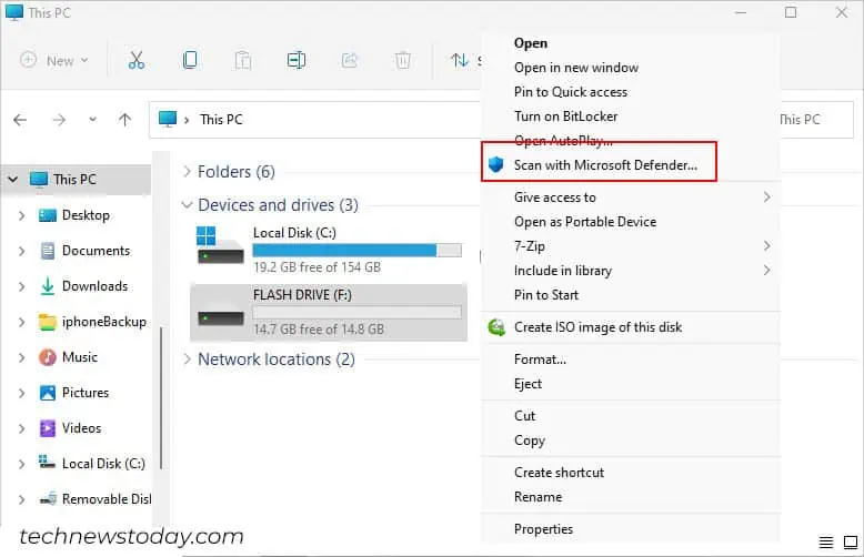 How to Remove Write Protection on USB Drive? 15 scan-with-microsoft-defender