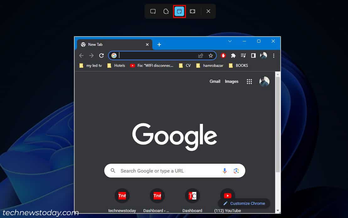 screenshot windowed mode toshiba laptop