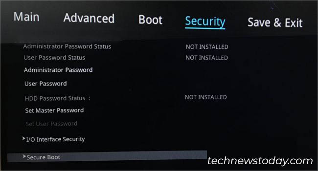 security secure boot asus