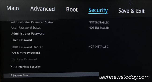 security secure boot asus