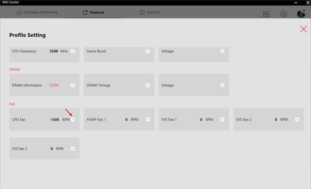 How to Control Fan Speed on MSI? Detailed Guide 30 select-your-fan-in-profile-setting-1024x624