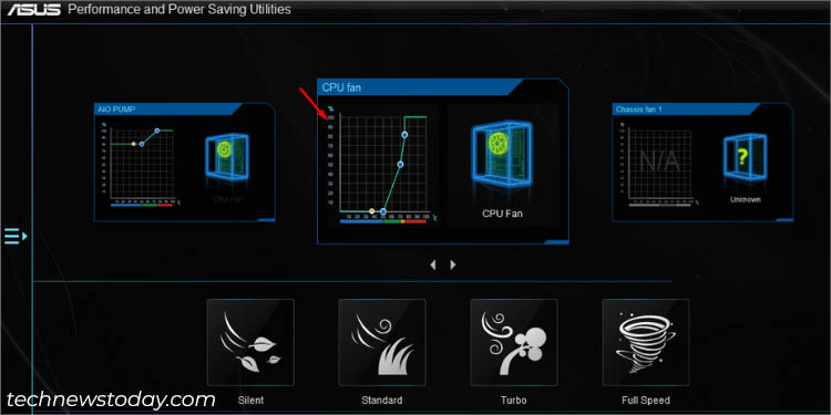 selecting fan from ai suite