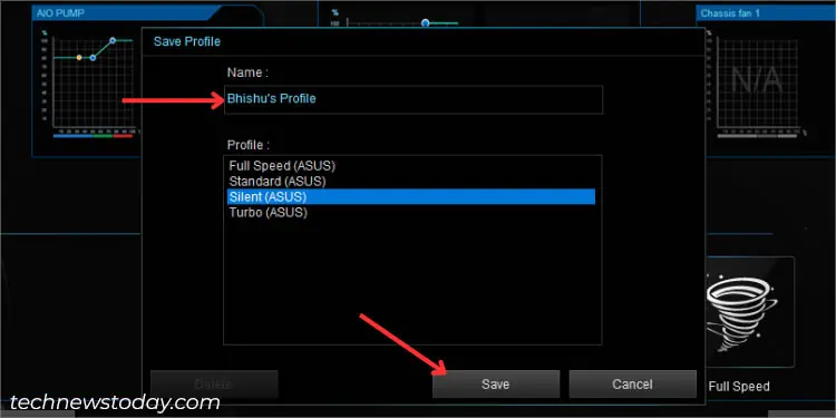 ASUS Fan Control: Expert's Guide for Efficient Cooling 48 set-profile-name-and-save