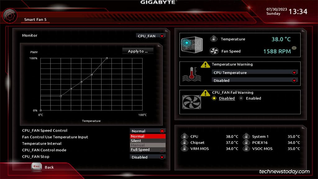 How to Control Gigabyte Fan Speed 4 smart fan speed control mode