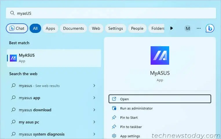 start-menu-myasus-app