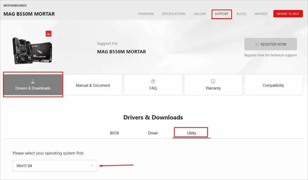 How to Control Fan Speed on MSI? Detailed Guide 24 support-utility-msi-1024x599