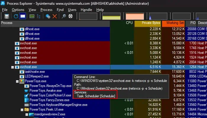 svchost-services-process-explorer