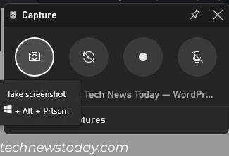 take screenshot on xbox gamebar
