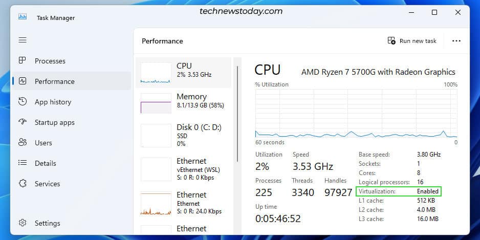 How To Enable Virtualization In Gigabyte BIOS 5 task manager cpu virtualization