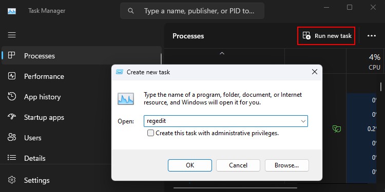How to Open Registry Editor? 7 Possible Ways 8 task-manager-run-new-task-regedit-registry-editor