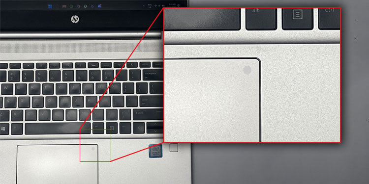 touchpad led on hp laptop