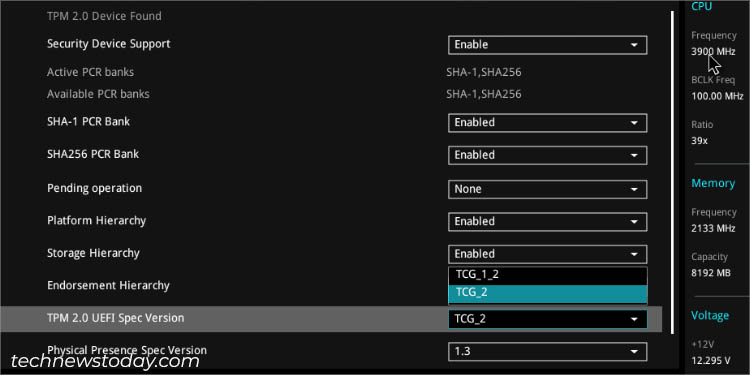 tpm 2 uefi spec version