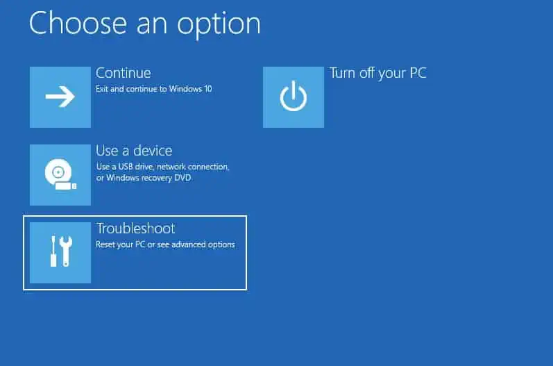 How to Factory Reset HP Laptop 16 troubleshoot-advanced-windows-recovery