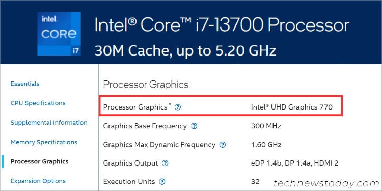 verifying integrated graphics intel