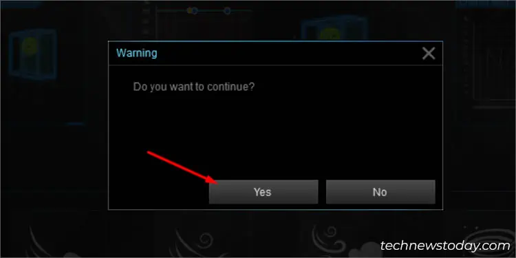 ASUS Fan Control: Expert's Guide for Efficient Cooling 34 warning-prompt-asus-ai-suite-fan-tune