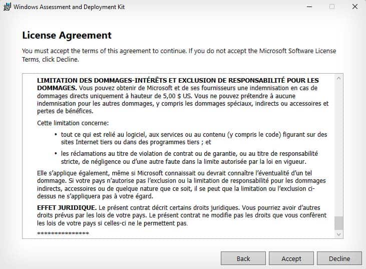 windows adk lincese agreement