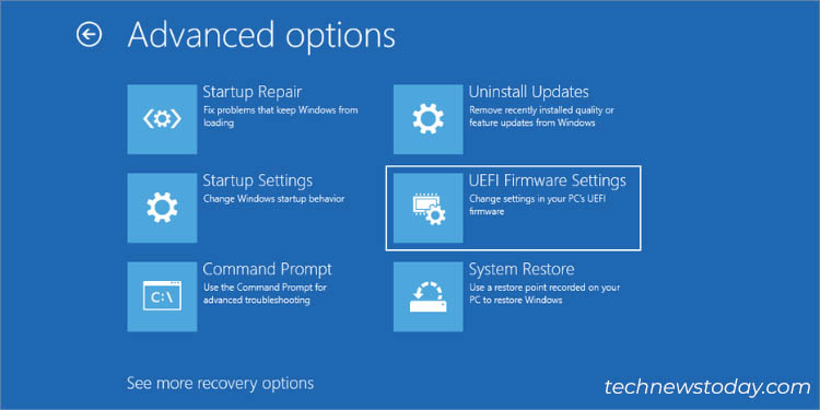 XMP on ASUS BIOS: Easy Way to Overclock Your RAM 7 windows recovery screen uefi firmware settings