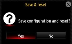 yes to save configuration and reset bios gigabyte