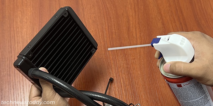 How to Clean CPU Cooler 23 air-radiator-air-spray