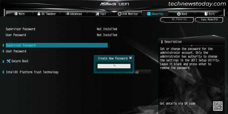 Как настроить BIOS на материнских платах ASRock 5 asrock-биос-пароль