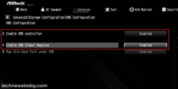 asrock-enable-vmd-controller-global-mapping-vmd-configuration-storage