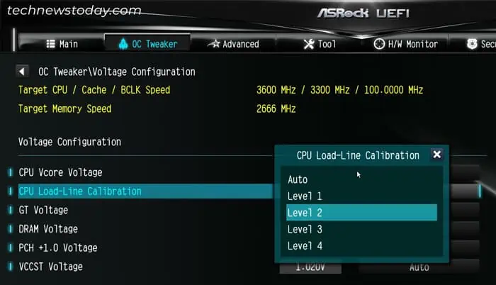 How to Overclock Your CPU on ASRock Motherboards 9 cpu-load-line-calibration-level-2