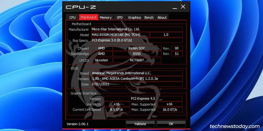cpuz-msi-bios-version