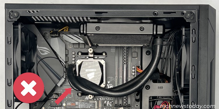 AIO Intake vs Exhaust: Which Configuration is Best 3 don't-bend-aio-while-installing