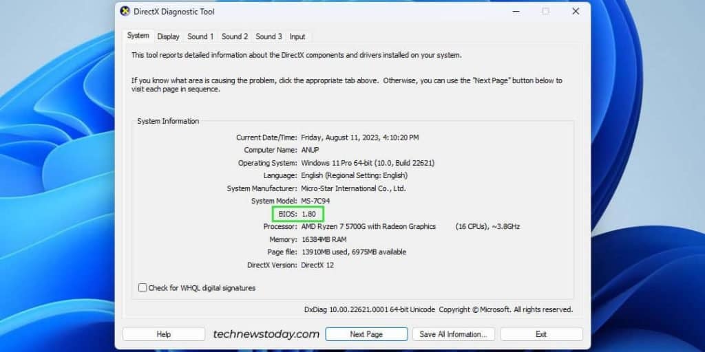 How To Check BIOS Version On MSI Motherboard