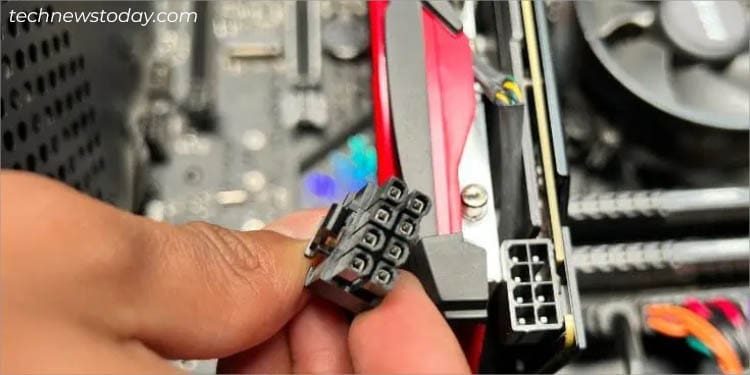 ensure pcie cable is connected to gpu