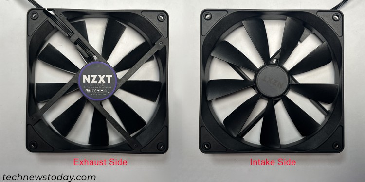 How to Determine Your Case Fan's Direction 2 fan-housing-spoke-cross-bar-exhaust-intake-side