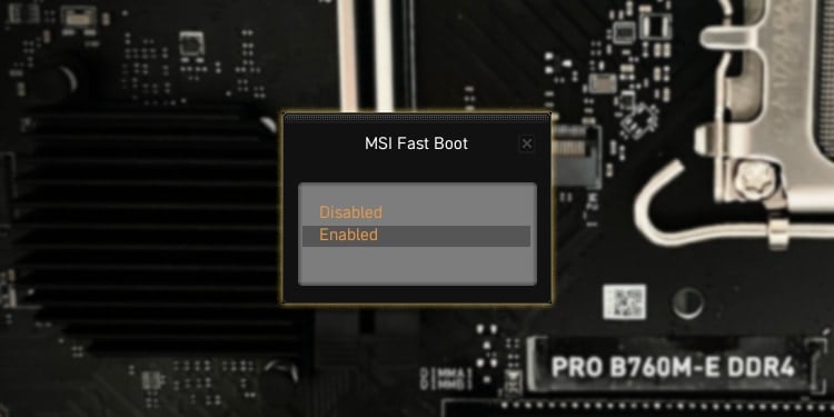 fast boot msi