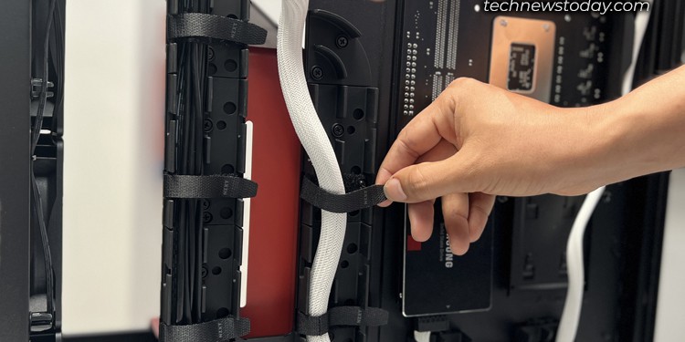 Power Supply Cable Management Tips & Tricks 8 fasten-atx-cable-using-velcro