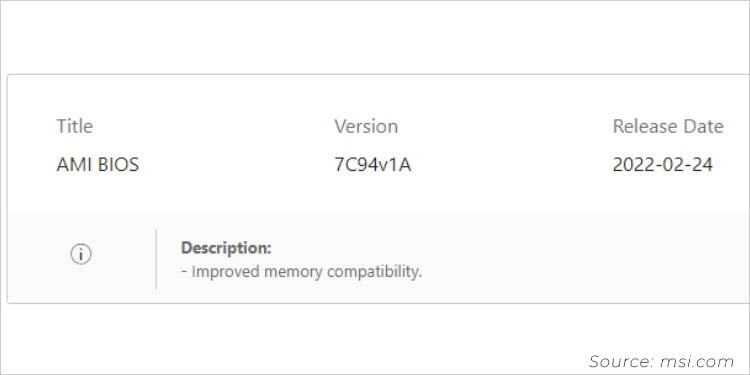 improved memory capability msi bios