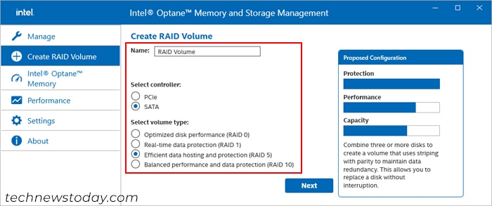 intel-optane-memory-and-storage-management-raid-volume-controller-level