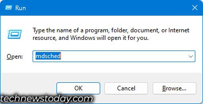 mdsched memory diagnostic tool