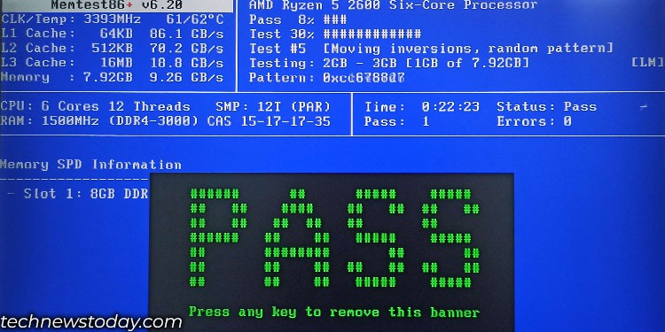 How to Check RAM Health 12 memory test pass memtest86+