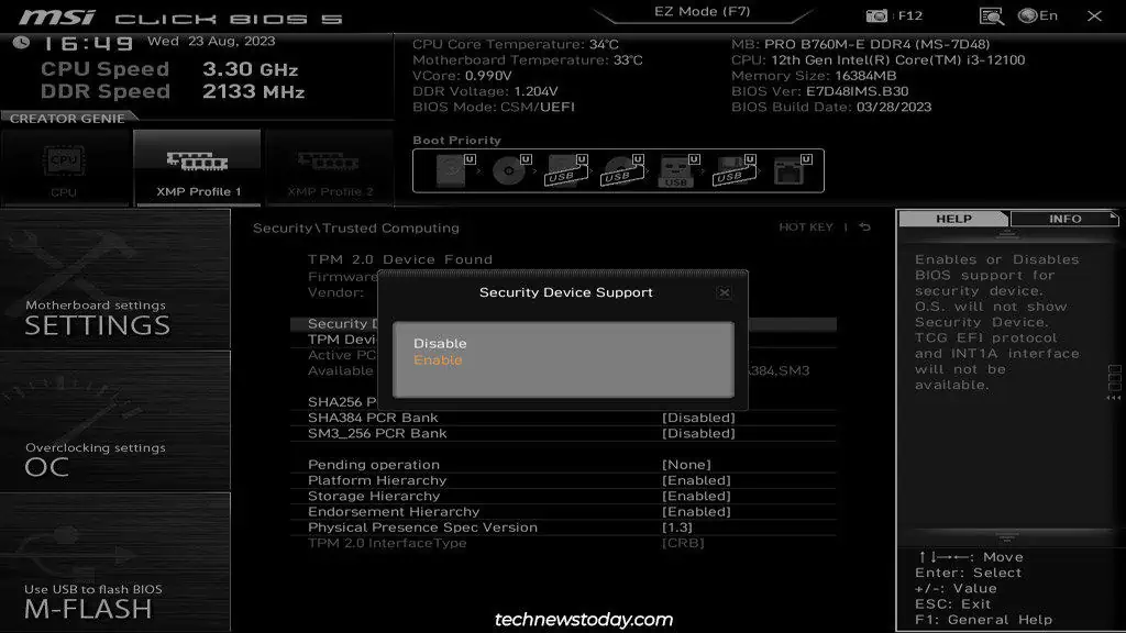 msi-enable-security-device-support