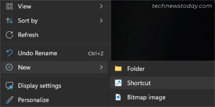 new-shortcut-in-desktop