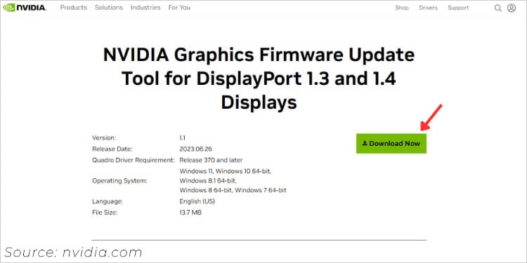 nvidia graphics firmware update